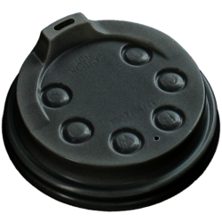 Becherdeckel 80mm Kunststoff 50 Stück schwarz für 2500cc Pappbecher