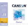 Canson – Montval Aquarellpapier, weiß mit feiner Körnung, 300 g/m², ft 36 x 48 cm, Block mit 12 Blatt
