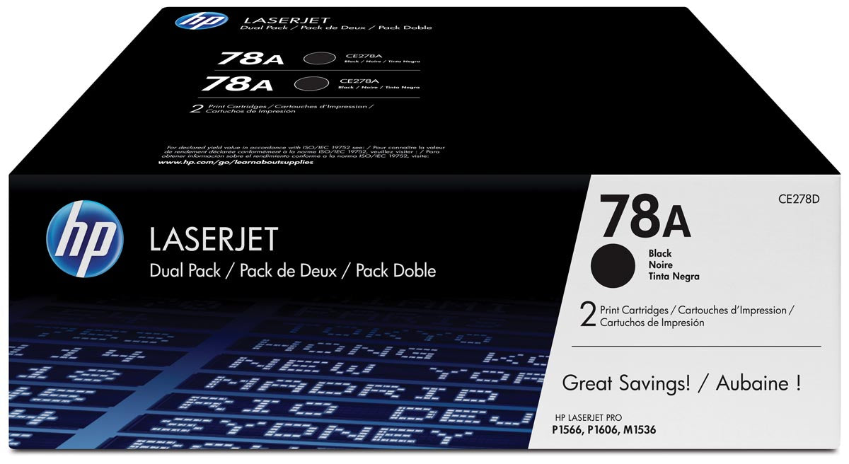 HP - Tonerkartusche ce278ad 78a schwarz 2x