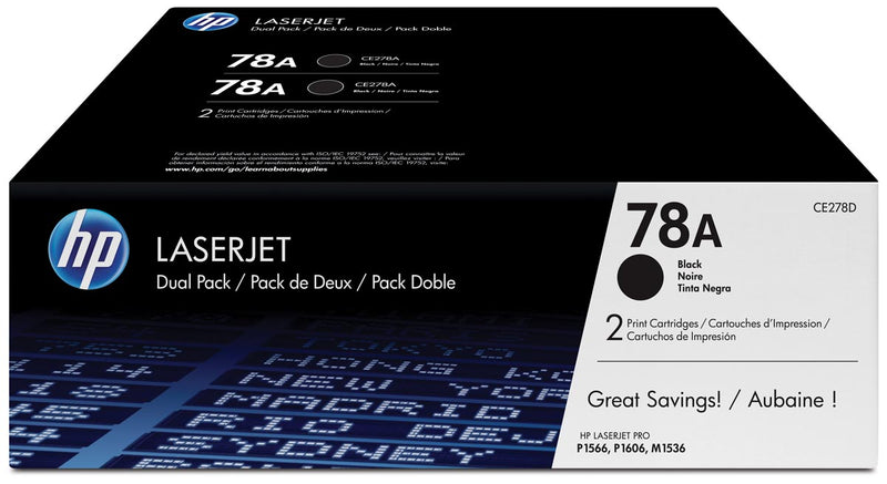 HP - Tonerkartusche ce278ad 78a schwarz 2x