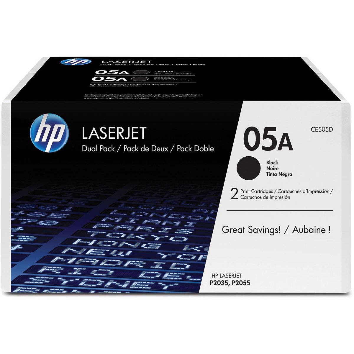 HP - Tonerkartusche ce505d 05a schwarz 2x
