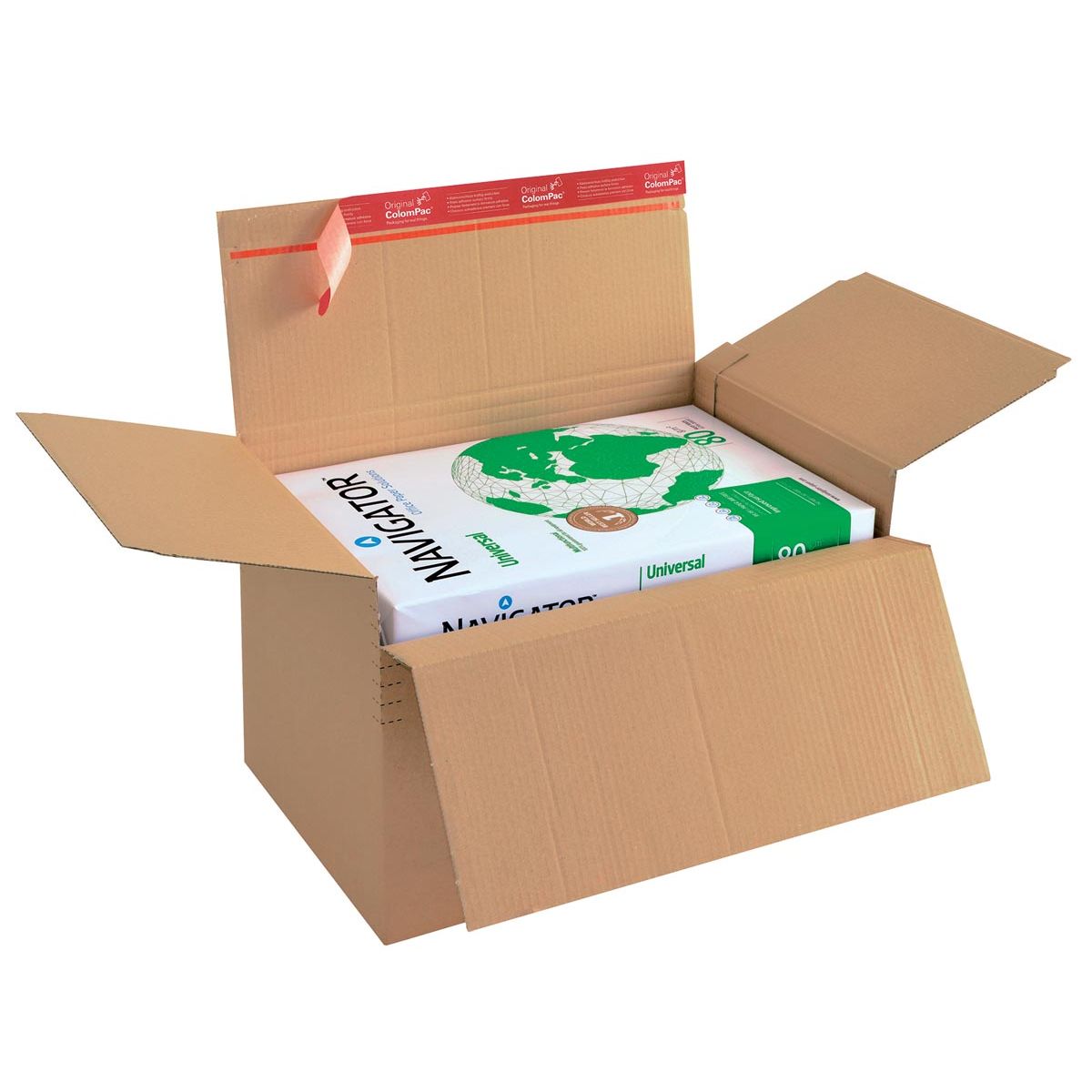 Colompac - Versandkarton CP141, ft 30,5 x 22,8 x 7 -16 cm, braun