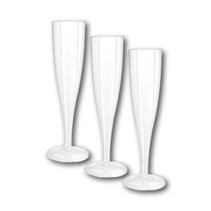 Glas Champagner transparent mit Sockel 10 Stück