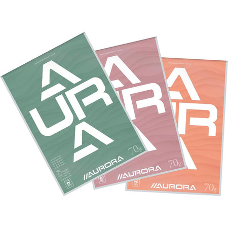 Aurora - Schreibblock A4 70 g kariert 5x5, 100 Blatt