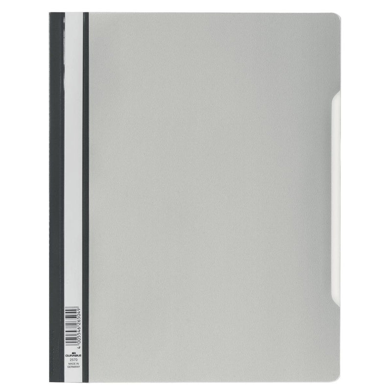 Langlebig – Schnellhefter A4 PVC grau