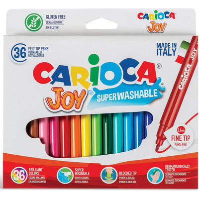 Carioca - Filzstift Superwashable Joy, 36 Marker im Kartonetui