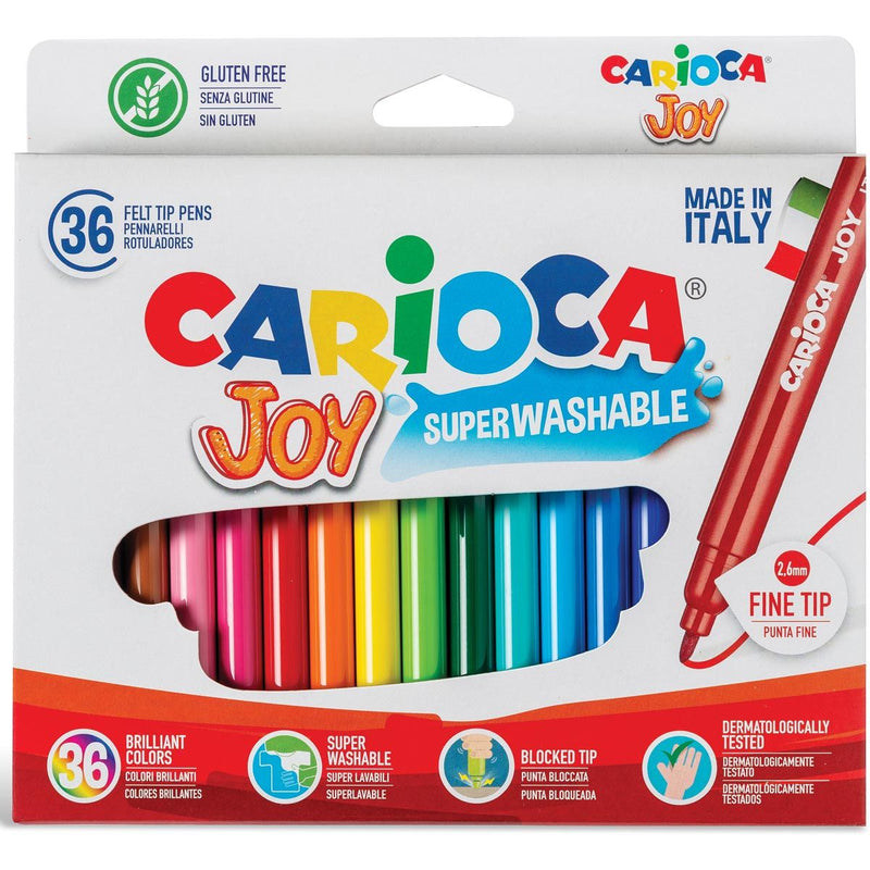 Carioca - Filzstift Superwashable Joy, 36 Marker im Kartonetui