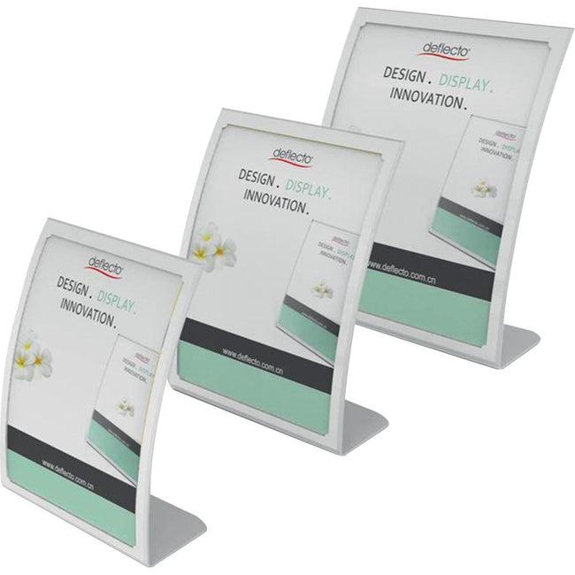 Deflecto – gebogener Prospekthalter im A4-Format