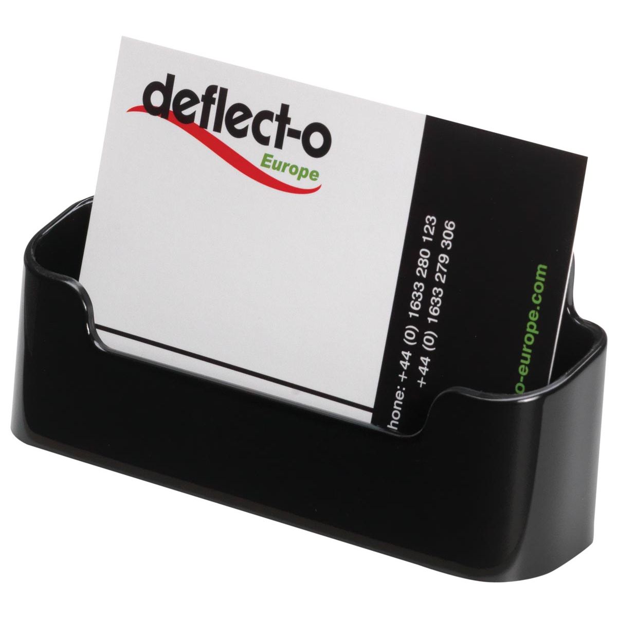 Deflecto - Visitenkartenhalter 1 Ablagefach, schwarz