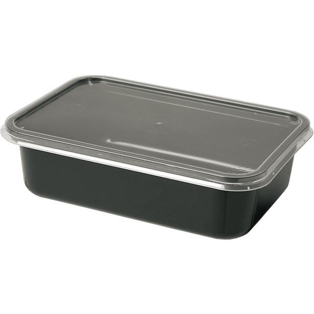 Klika - Bak | Pp | 750 ml | Kilobak | 183x134x45mm | Schwarz | 150 Stücke