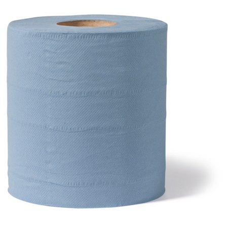 Klika - Reinigungspapier | 2-lagig | 20cm | 130m | Papier | blau | 6 Stück