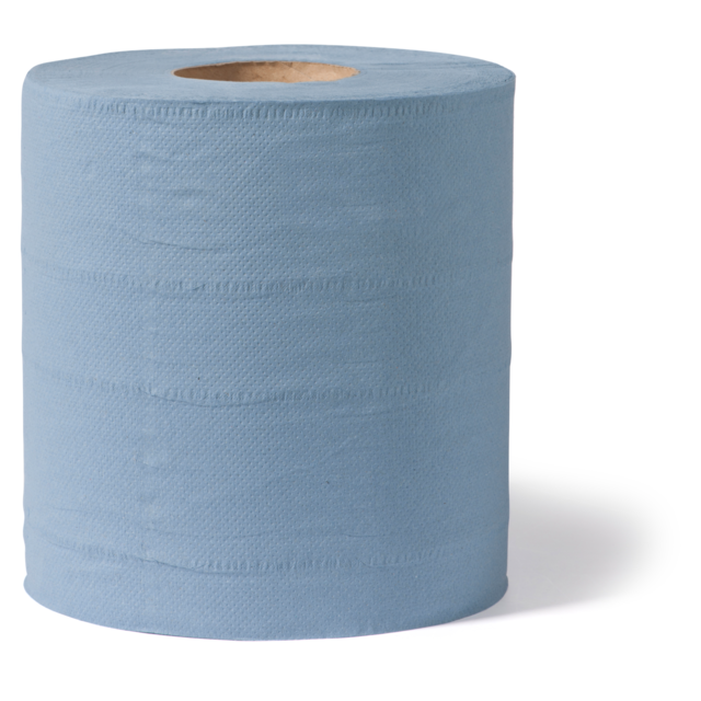 Klika - Reinigungspapier | 2-lagig | 20cm | 130m | Papier | blau | 6 Stück