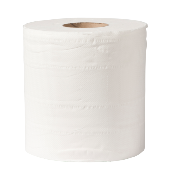Klika - Reinigungspapier | 2-lagig | 20cm | 100m | Zellulose | weiß | 6 Stück