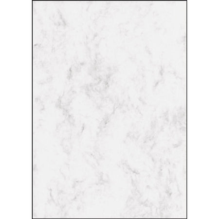 Sigel - Designpapier grau marmoriert, ft A4, 200 g, Packung à 50 Blatt