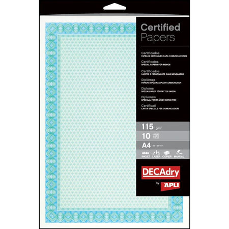 Decadry – Zertifikate ft A4, 115 g, Packung mit 70 Blatt