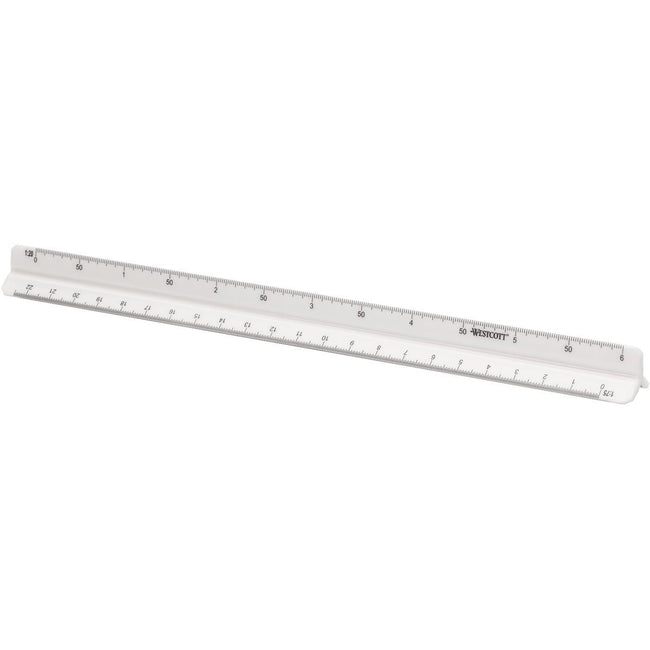 Westcott - Maßstabsbalken, 30 cm, 1:20; 1:25; 1:50; 1:75; 1:100 und 1:125