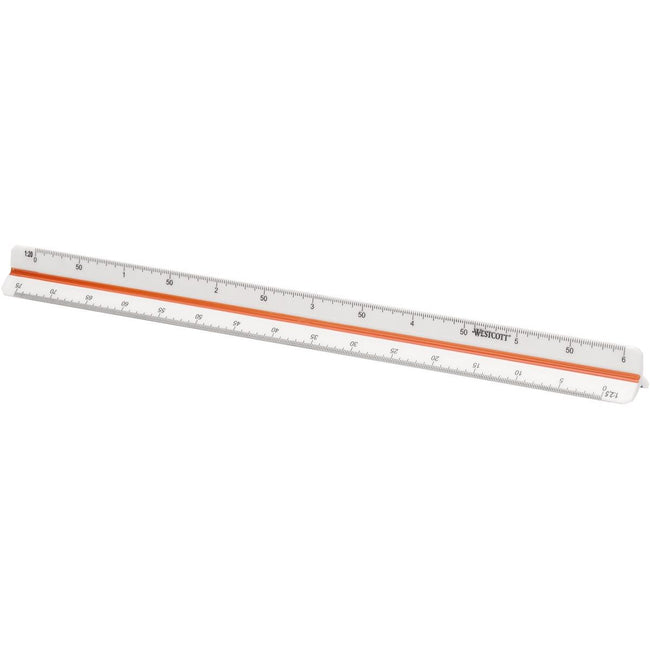 Westcott - Maßstabsbalken, 30 cm, 1:2,5; 1:5, 1:10; 1:20; 1:50 und 1:100