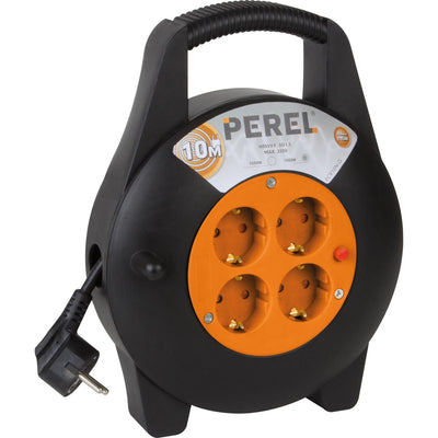 Perel - Kabeltrommel 10 Meter 4-Wege