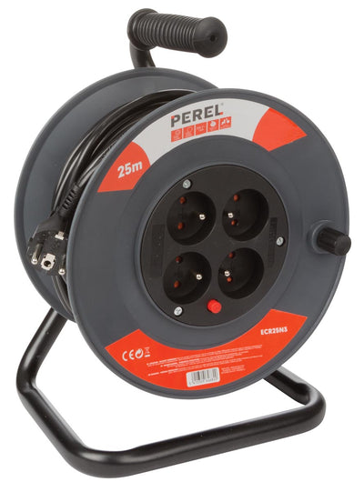 Perel - Kabeltrommel 3G1,50, 25 Meter, für Belgien