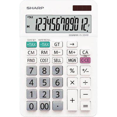 Sharp -  bureaurekenmachine EL-334W, wit