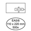 Quantore - Umschlag 110x220mm Fenster 3x10cm rechts 500 Stück