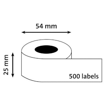 Dymo - Etikett | Adresse | Papier | 54x25mm | weiß | Rolle mit 500 Stück