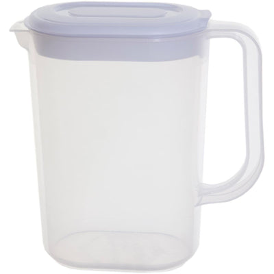 Whitefurze - 1,5-Liter-Krug, transparent mit weißem Deckel