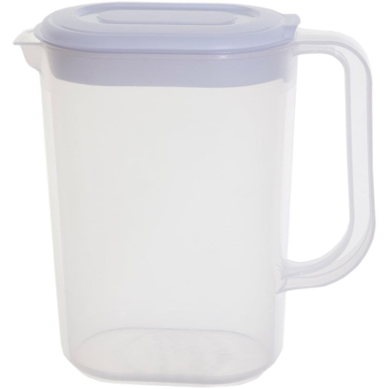 Whitefurze - 1,5-Liter-Krug, transparent mit weißem Deckel