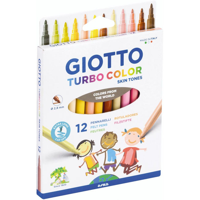 Giotto - Filzstift Turbo Color Skin Tones Set mit 12 Farben