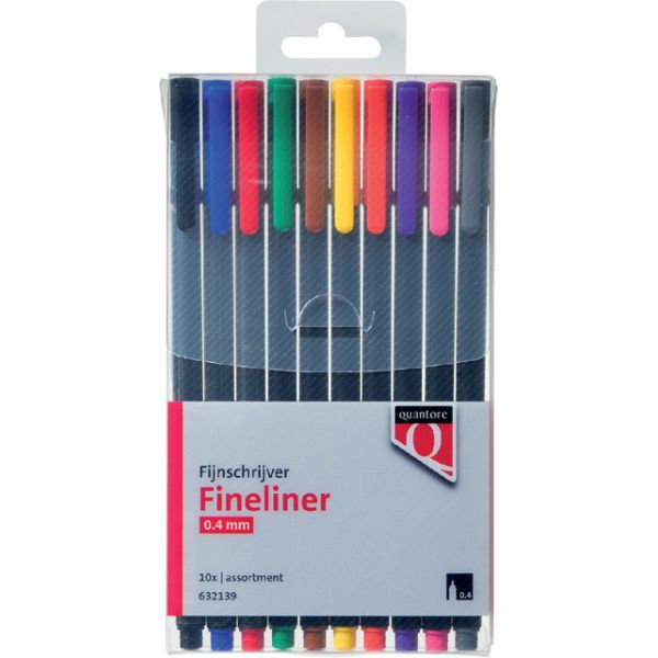 Quantore - Fineliner sortierter Blister mit 10 Stück