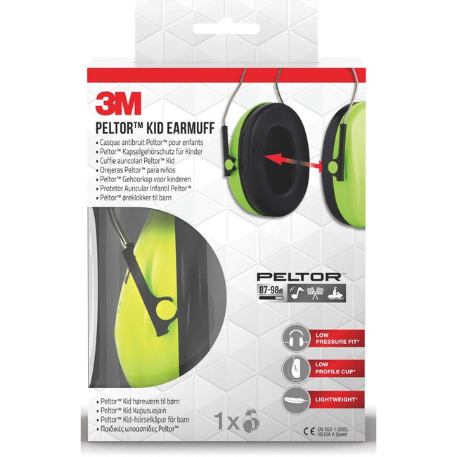 3M - Peltor-Ohrenschützer für Kinder H510AK (87-98 dB) neongrün