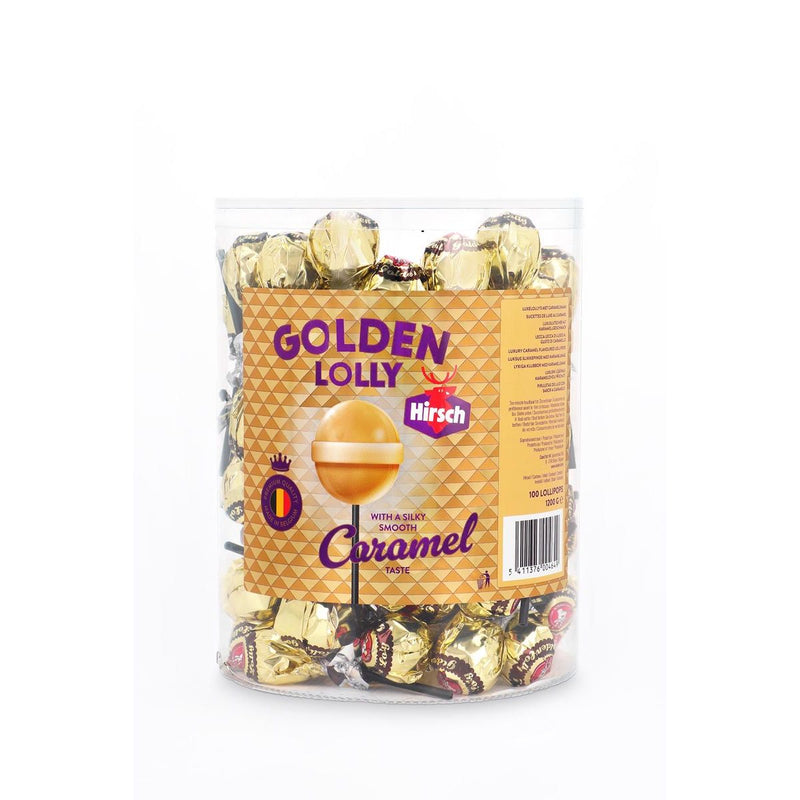 Hirsch - Lolly goldenes Karamell 100x12 Gramm