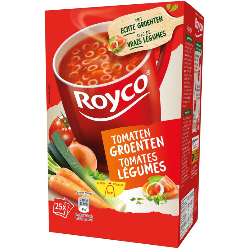 Royco - Minute Soup Classic Tomatengemüse, Packung mit 25 Beuteln