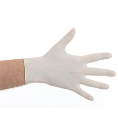 Latex- und puderfreie Handschuhe WEISS 100 Stück Groß
