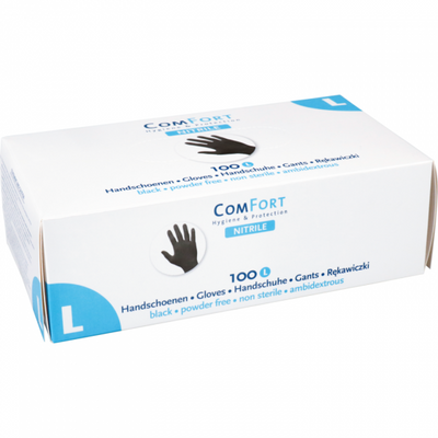Comfort® - Handschuh | Nitril | ungepudert | L | 3,5gr | schwarz | 100 Stück