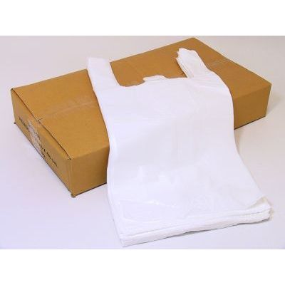 Top Qualität - Tasche | HDPE | geprüft | 27x6x48cm | Hemd-Einkaufstasche | weiß | 2000 Stück