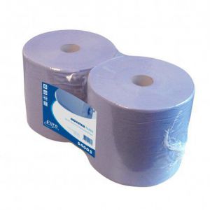 Industrie-Reinigungspapier, 2-lagig, blau, 26 cm, 380 m, 2 Rollen