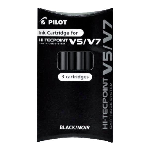 Pilot - Tintenpatrone Begreen Hi-Tecpoint V5/V7 schwarz 3er-Set