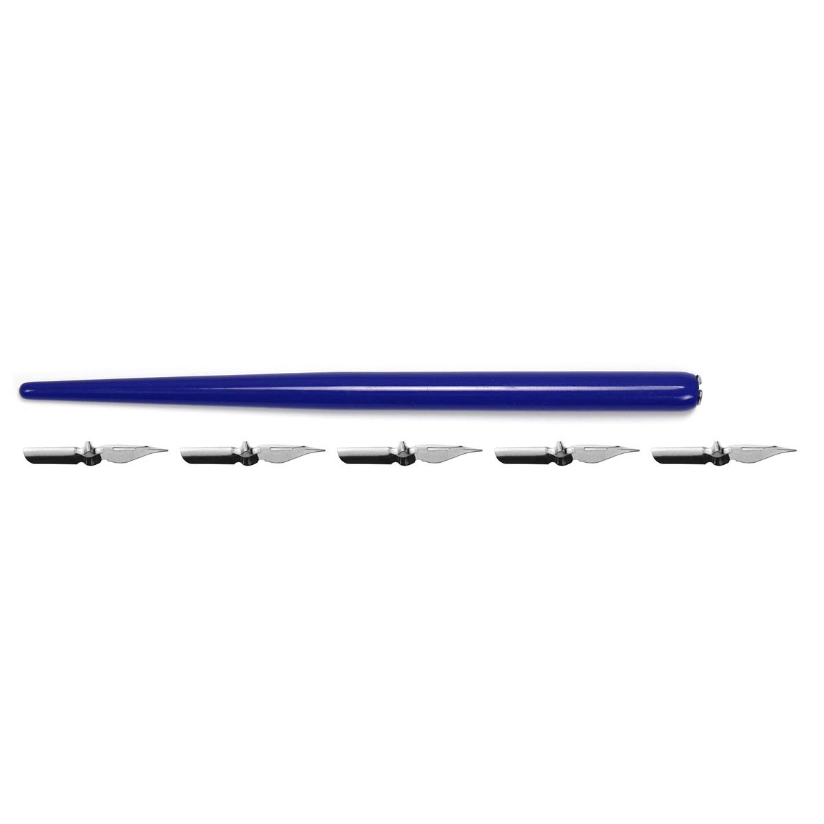 Kangaro -  tekenpenhouder met kroontjes, blauw, blister van 1 houder en 5 kroontjes