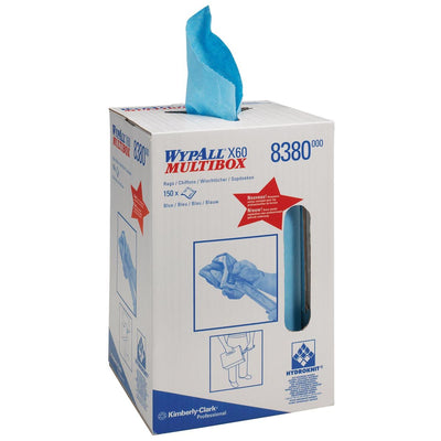 Wypall - Reinigungstücher X60, praktische Box mit 150 Tüchern