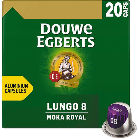 Douwe Egberts - Lungo Moka Kaffeekapseln, Packung mit 20 Stück