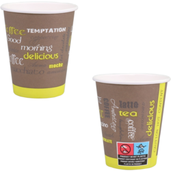 Kaffeebecher aus Pappe 150 ml „Coffee to Go“ Limette 100 Stück