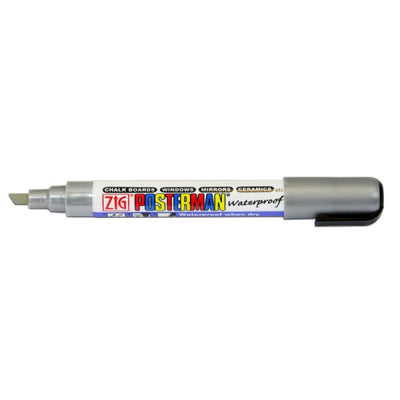 Posterman – Kreidemarker PMA-50, Meißelspitze, 2–6 mm, silberfarben