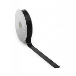 Satinband PREMIUM Double Face 16mm x 25 Meter schwarz
