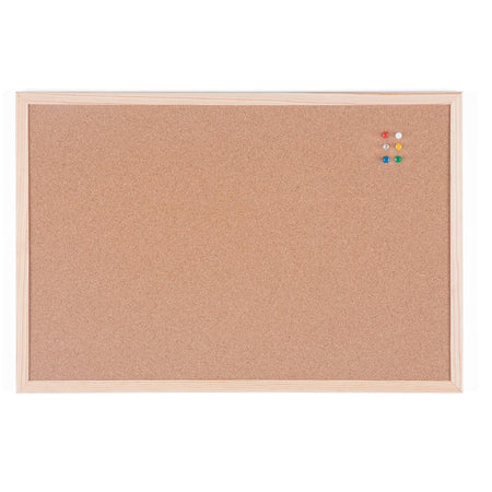 Bi-Office – Bi-Korkbrett mit Holzrahmen, ft 60 x 40 cm