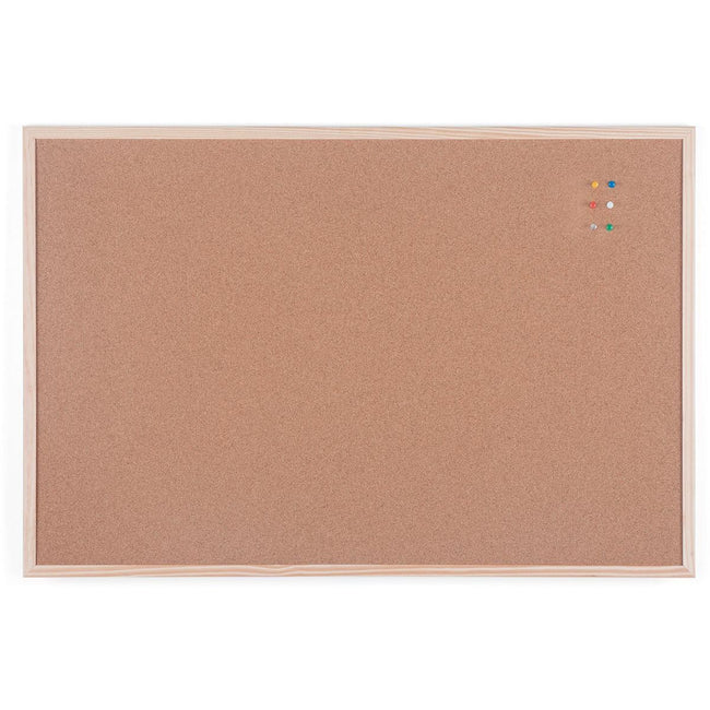 Bi-Office – Bi-Korkbrett mit Holzrahmen, ft 90 x 60 cm