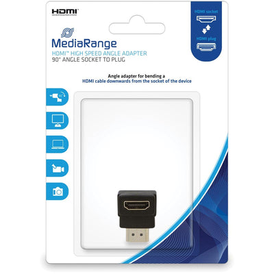 MediaRange - HDMI-High-Speed-Winkeladapter, 90 Grad, Buchse/Stecker