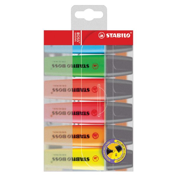 STABILO - Textmarker BOSS 70/6 sortierter Blister mit 6 Stück