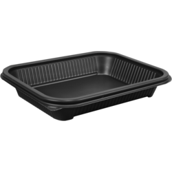 Klika - Menüschale Menütablett 1 Fach 650cc 227x178x50mm 260 Stück grau