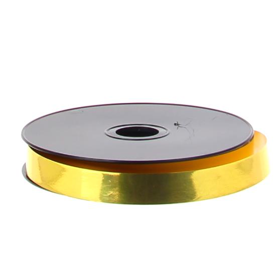Metallisches/Miroir-Kräuselband, 19 mm x 100 Meter, Gold
